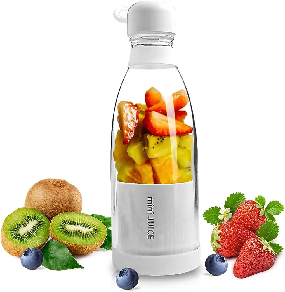 Portable Mini Juice Blender - 6-Blade USB Rechargeable Fruit Mixer