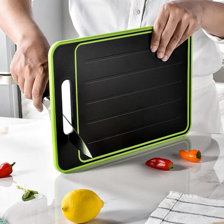 Multifunctional Cutting Board with Defrosting Tray & Grate