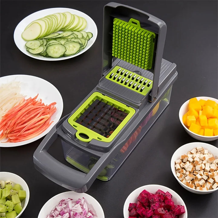 14-Piece Multifunctional Vegetable and Fruit Chopper Set