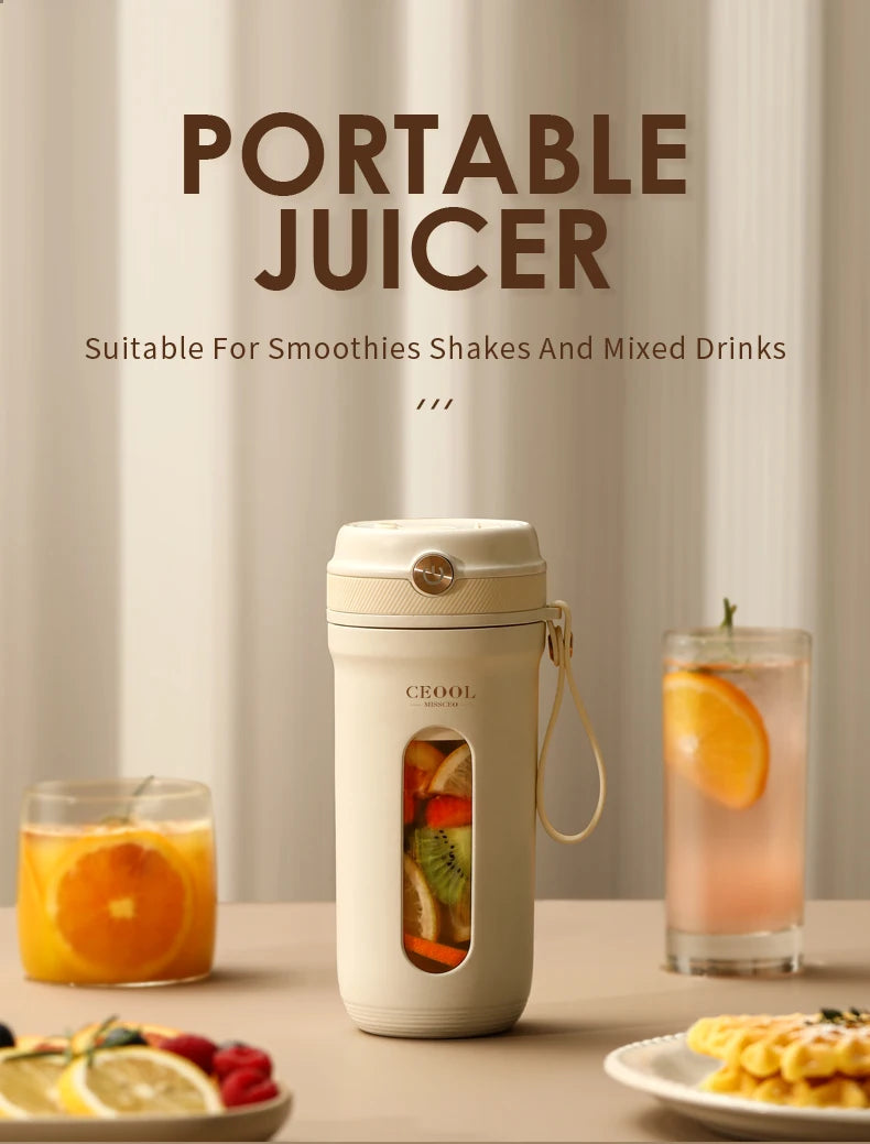 🍹 USB Rechargeable Portable Blender with 10 Blades – Effortless Smoothies & Juices Anywhere 🥤