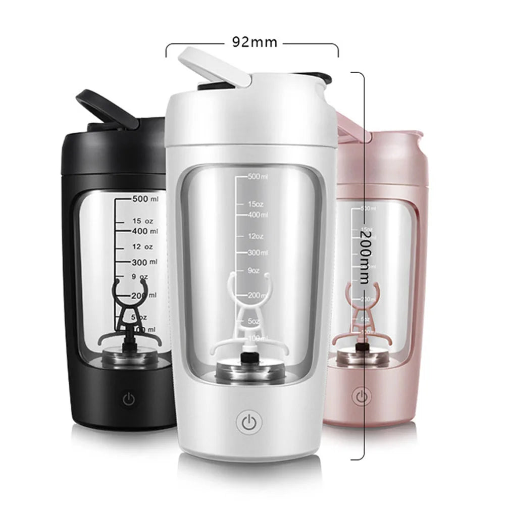 Electric Protein Shaker Bottle - 650ml, Portable & Rechargeable