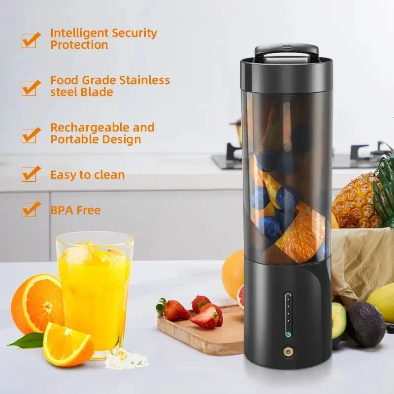 Mini Electric Wireless Juicer – Portable Blender for Fresh Juice &amp; Smoothies