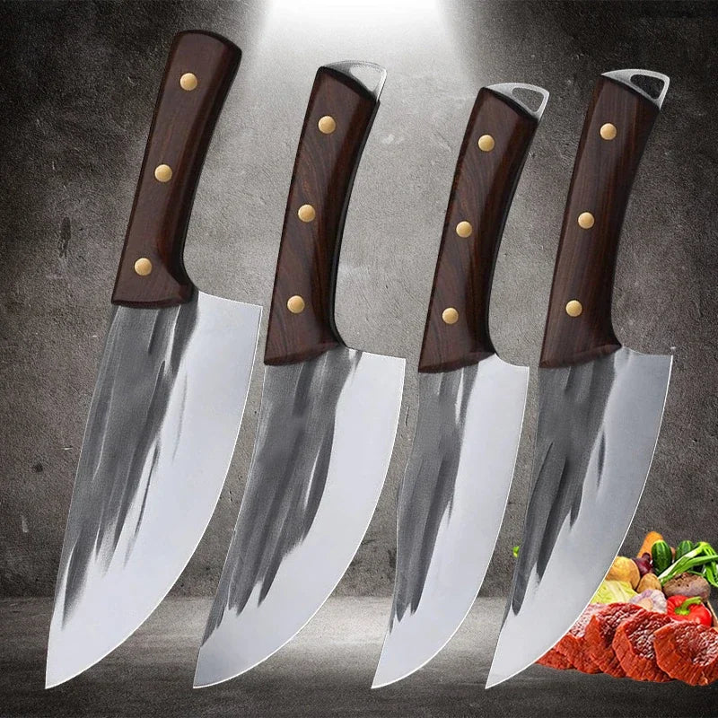 Forged 5Cr15Mov Stainless Chef Knife - Precision Butcher & Cleaver