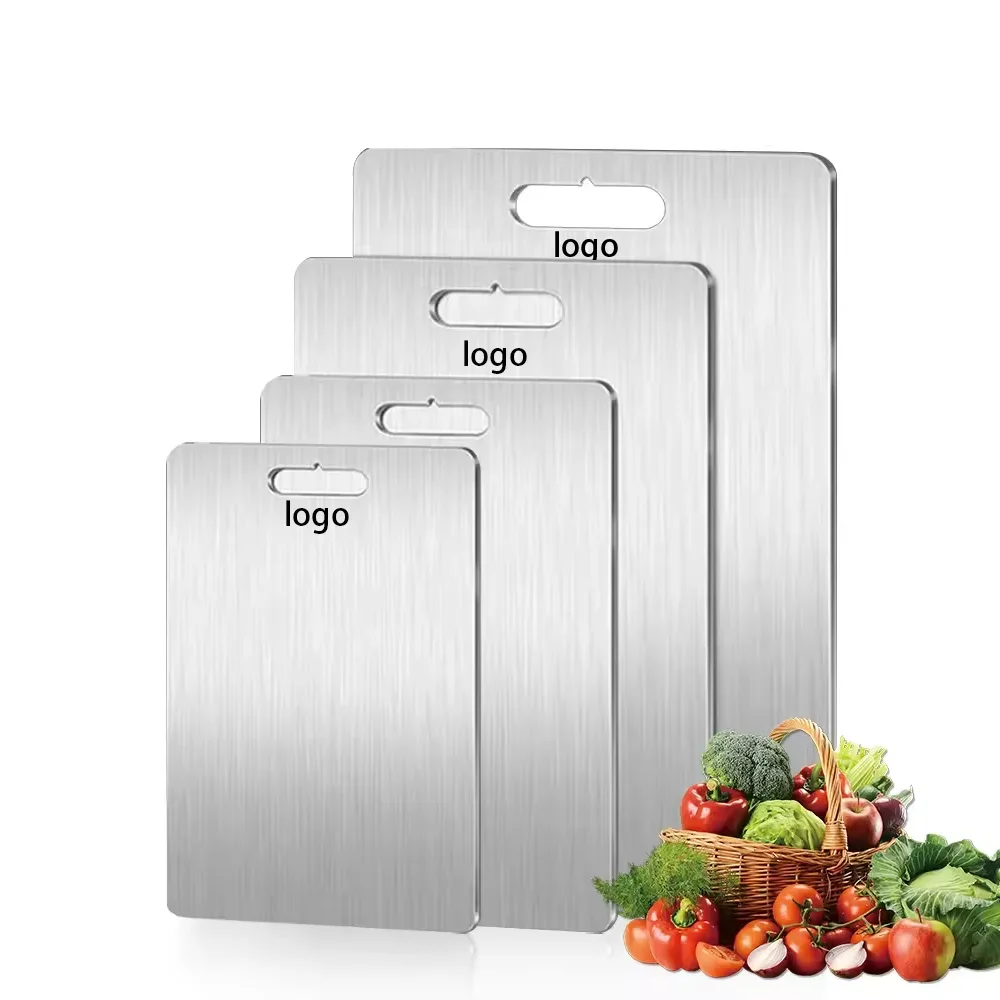 Pure titanium cutting board for kitchen Double-sided titanium vegetable cutting pad Non-stick