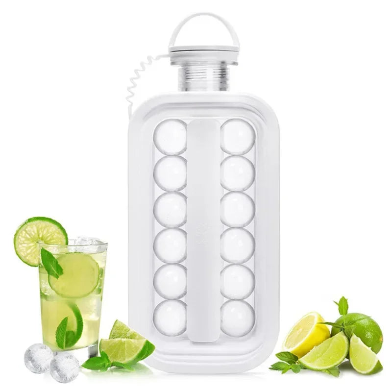 2-in-1 Collapsible Ice Ball Mold | Portable Silicone Ice Maker for Home & Trave