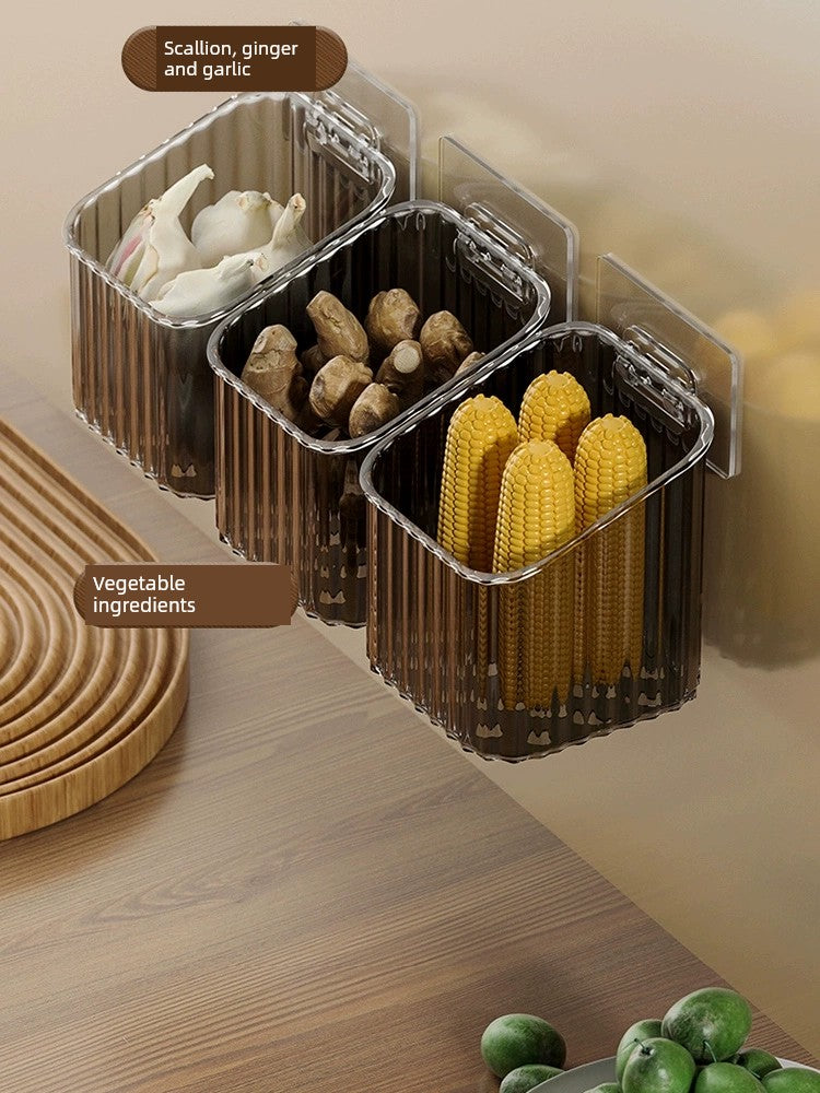 🍽️ The Aspire Shop Wall-Mounted Onion, Ginger & Garlic Storage Basket