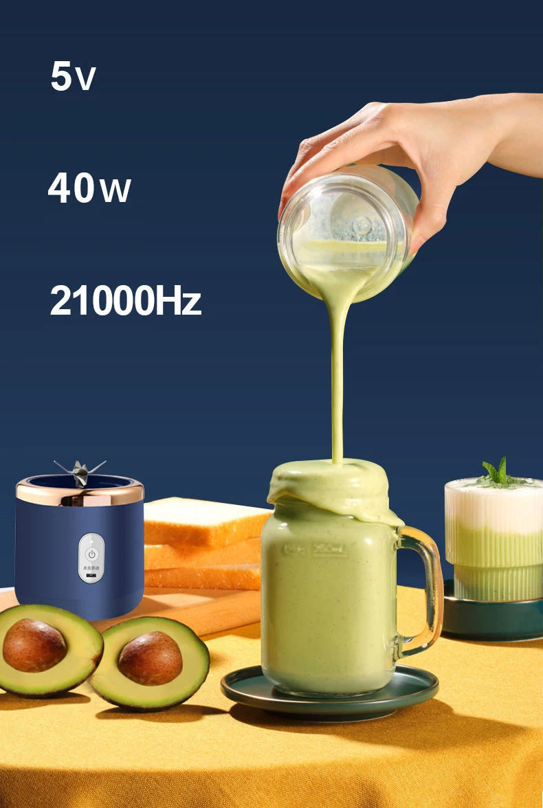 🍹 Portable USB Fresh Juice Blender - 400ml Mini Mixer & Electric Juicer 🥤