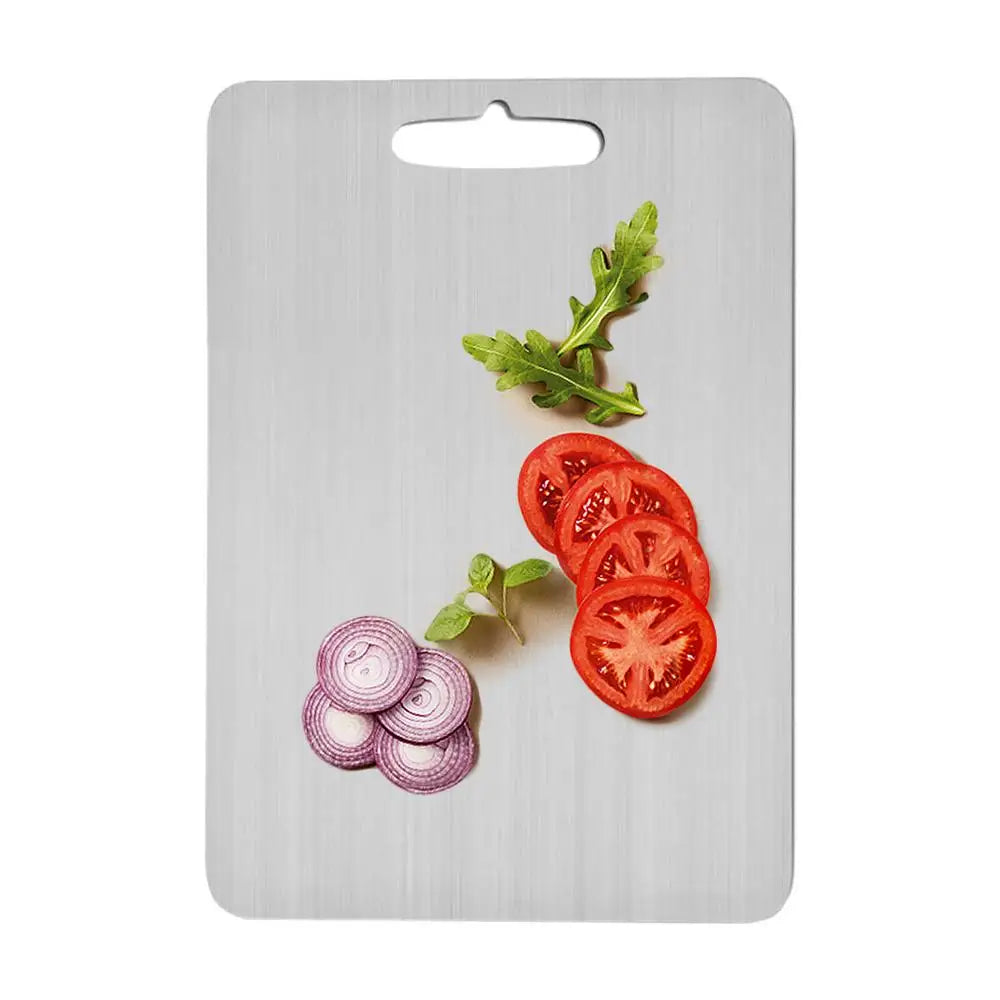 ✨ Premium Stainless Steel Titanium Cutting Board | Double-Sided, Portable, &amp; Durable for Efficient Meal Prep 🥗🍖