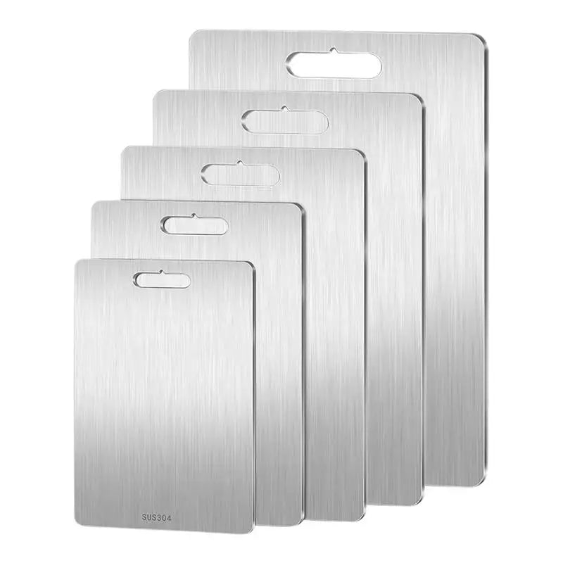 ✨ Premium Stainless Steel Titanium Cutting Board | Double-Sided, Portable, &amp; Durable for Efficient Meal Prep 🥗🍖