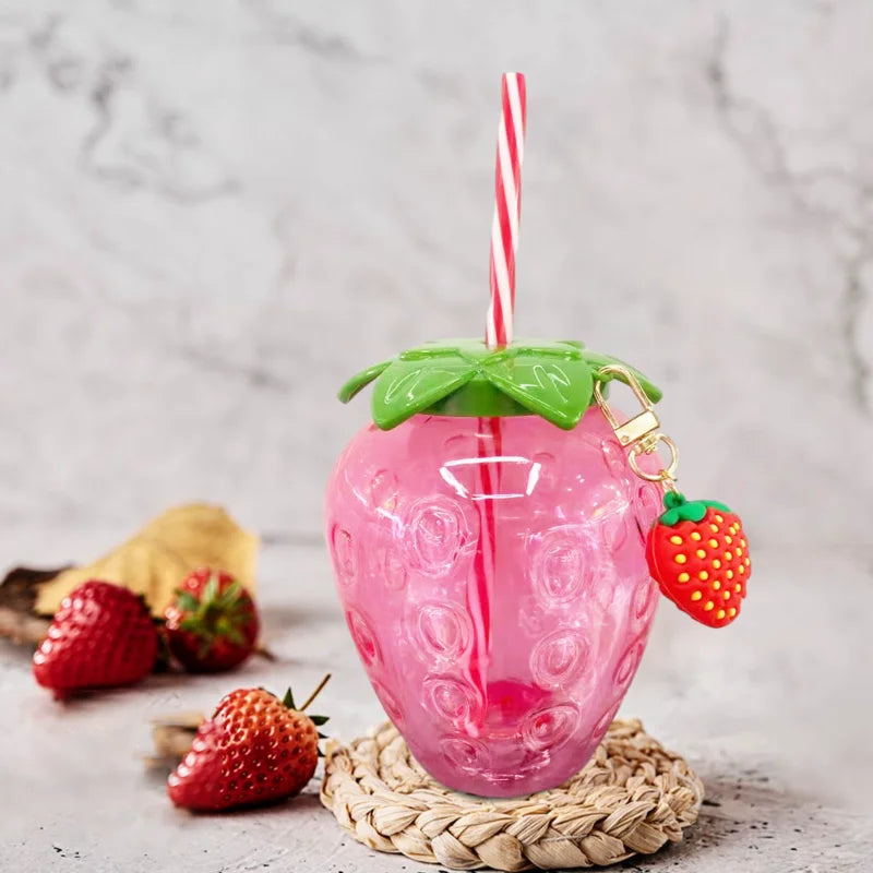 🍓 Adorable Strawberry Tumbler with Straw | Fun &amp; Functional 🍹