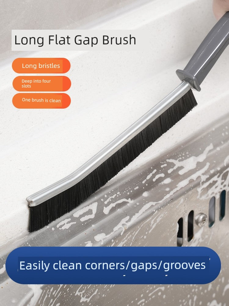 Multi-Functional Long Handle Corner Gap Cleaning Brush – Kitchen Groove Scrubber