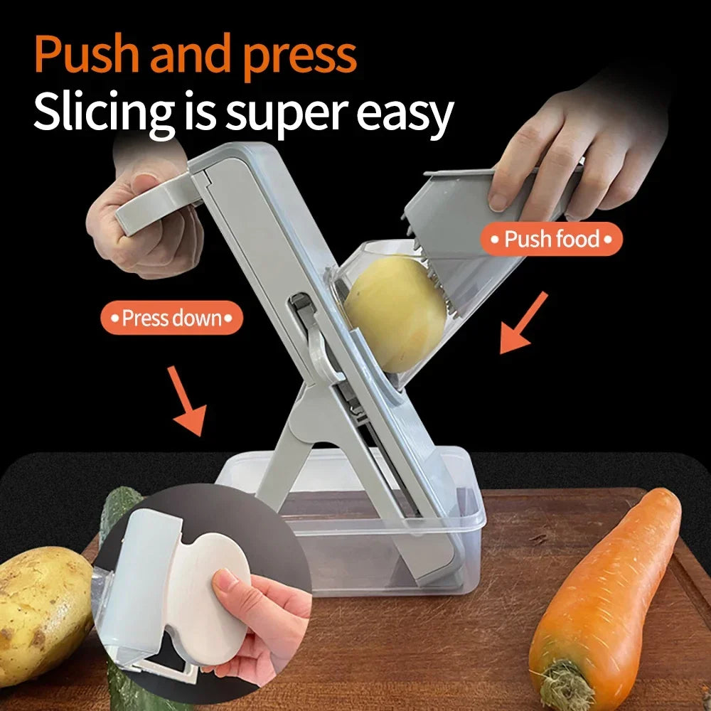 🥕 The Aspire Shop™ Multi-Functional Mandoline Cutter with Storage 🌟