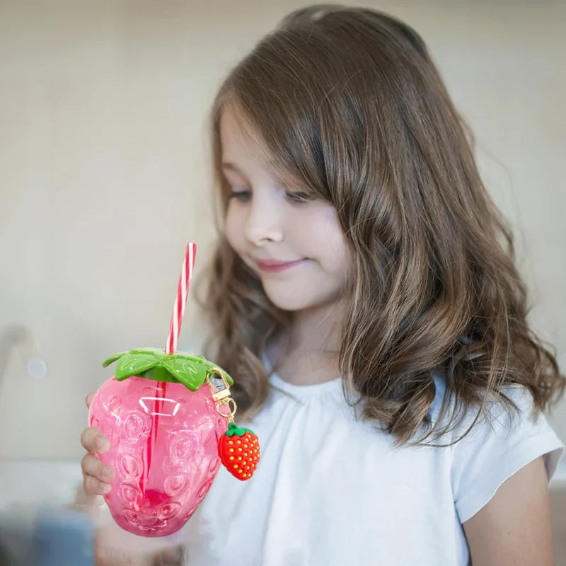 🍓 Adorable Strawberry Tumbler with Straw | Fun &amp; Functional 🍹