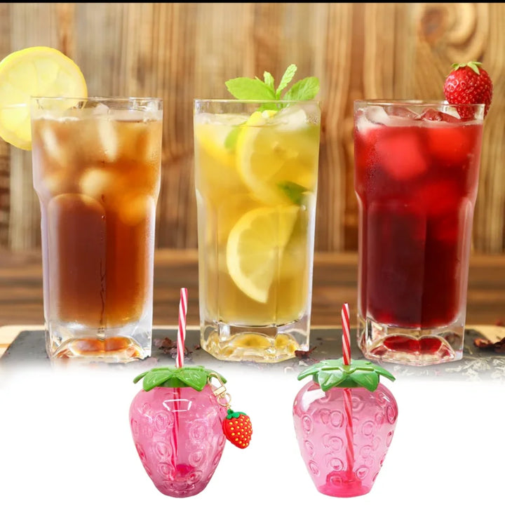 🍓 Adorable Strawberry Tumbler with Straw | Fun &amp; Functional 🍹