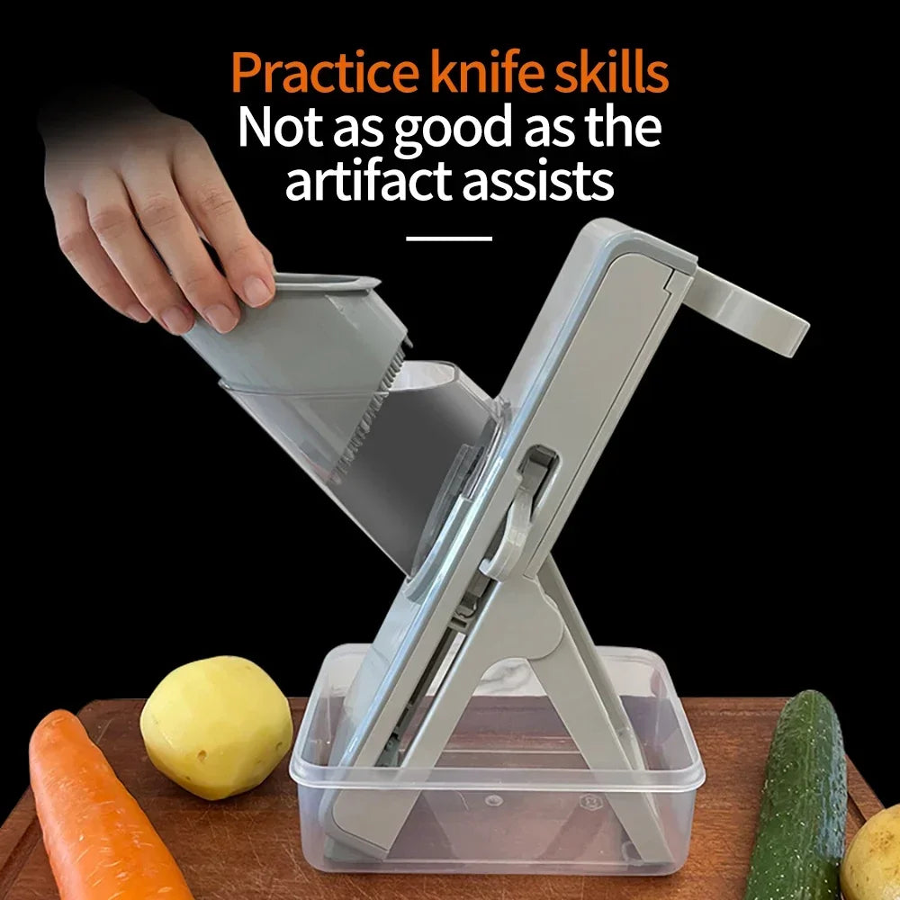 🥕 The Aspire Shop™ Multi-Functional Mandoline Cutter with Storage 🌟