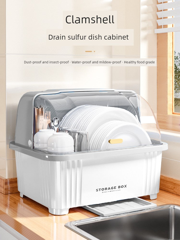 The Aspire Shop Tableware Storage Box with Drain & Cover