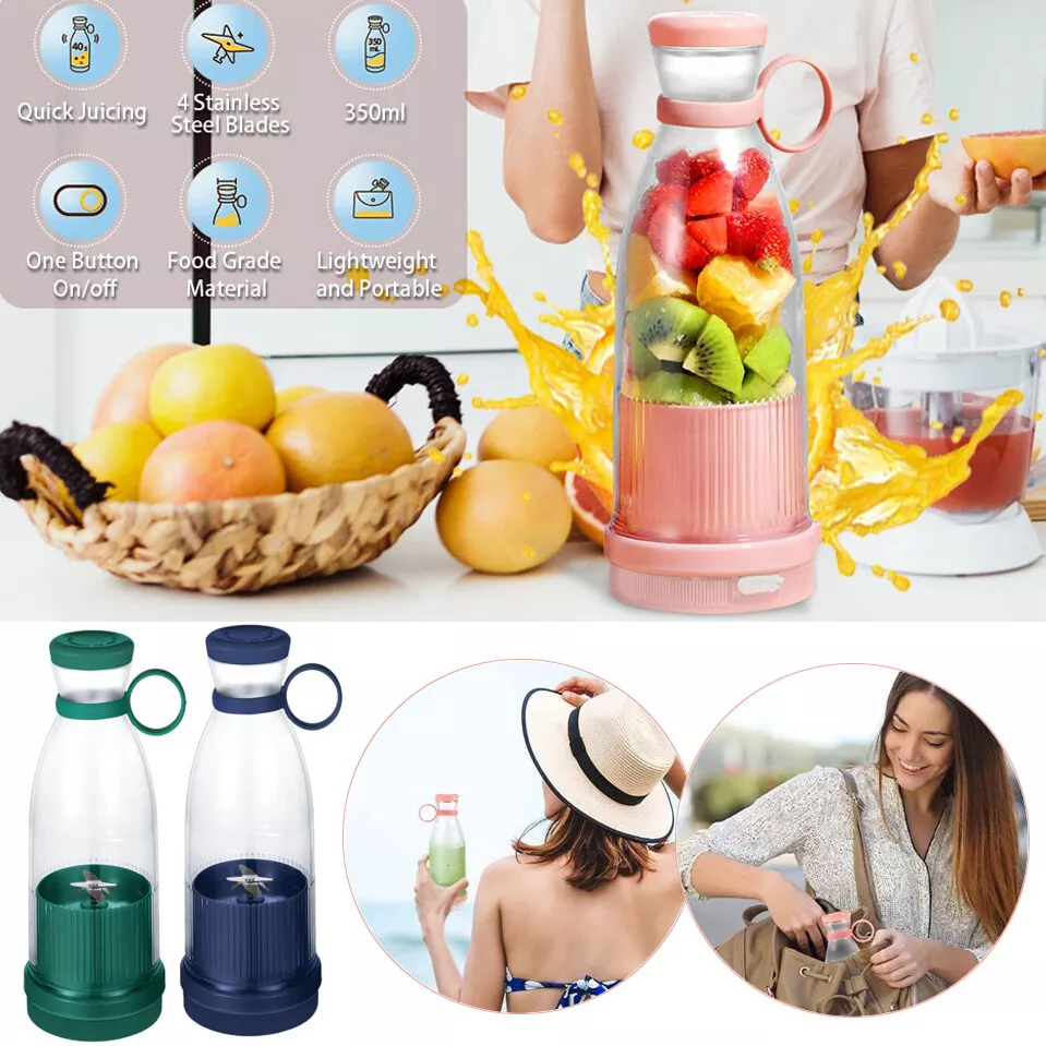 Portable Mini Juice Blender - 6-Blade USB Rechargeable Fruit Mixer