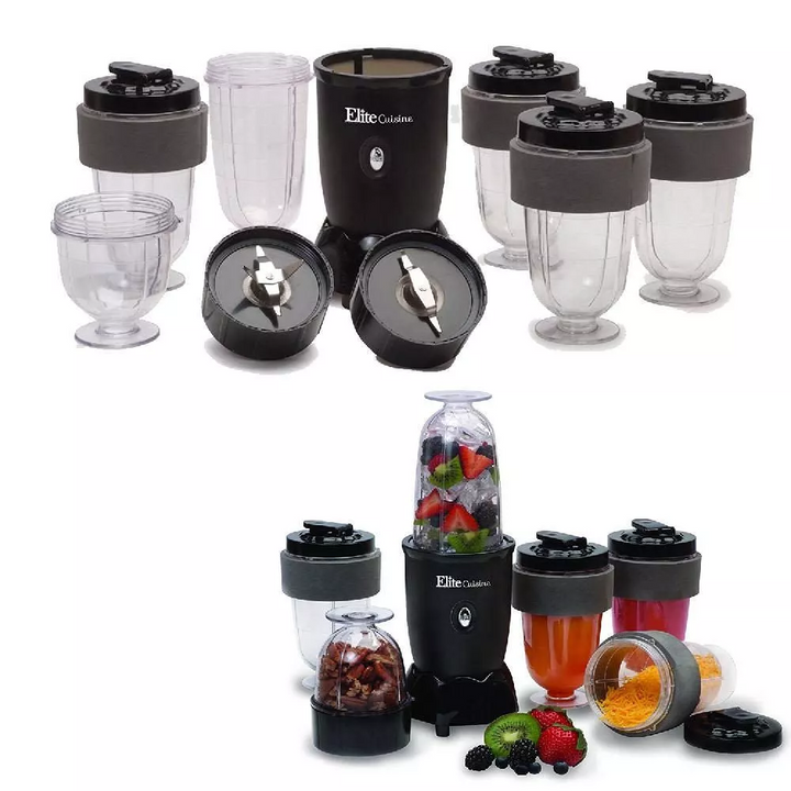 🌟 Magic Bullet Blender 11-Piece Set – Compact &amp; Versatile Silver Portable Wheatgrass Juicer 🍏