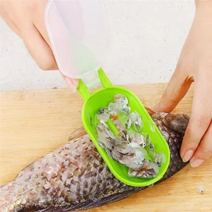 New Practical Fish Scale Skin Remover Scaler Skinner Scraper Knife Cleaner Kitchen Peeler Quick Removal Fishing Tool - Image 3