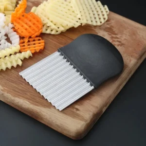 Stainless Steel Potato Chip Slicer Dough Vegetable Fruit Crinkle Wavy Kitchen Knife Cutter Chopper French Fry Maker Tools Gadget - Image 4
