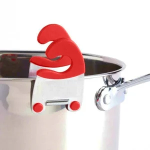 1Pcs Stainless Steel Pot Side Clips Anti-scalding Spoon Holder Kitchen Gadgets Rubber Kitchen Gadgets - Image 2
