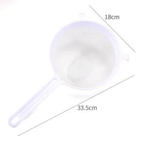 Plastic Fine Mesh Scoop Strainer Colander Flour Sieve with Handle Juice Tea Strainer Kitchen Accessories Handheld - Image 6