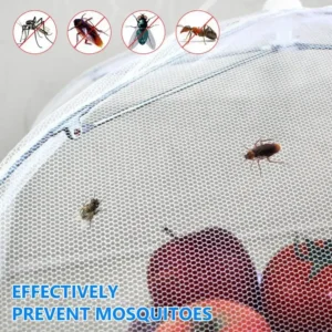 Large Food Cover Foldable Mesh Cover Anti Fly Mosquito Mesh Reusable BBQ Lace Table Kitchen Foods Umbrella Picnic Accessories - Image 3