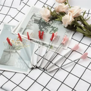 Creative Small Palm Silicone Food Tongs Stainless Steel Ice Clip Mini Dessert Ice Candy Food Dishes BBQ Clip DIY Kitchen Toolst - Image 5