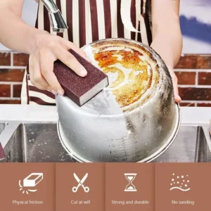 Sponge Magic Eraser Descaling Emery Cleaning Brush Silicon Carbide Descaling Cleaning Brush Stove Top Pot Kitchen Tools - Image 2