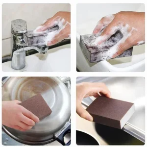 Sponge Magic Eraser Descaling Emery Cleaning Brush Silicon Carbide Descaling Cleaning Brush Stove Top Pot Kitchen Tools - Image 4