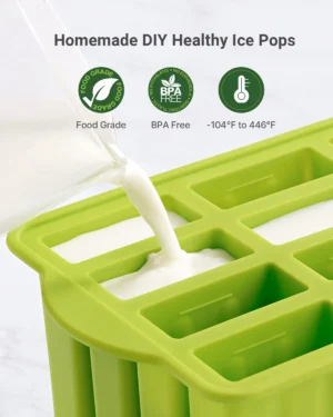 Summer DIY Ice Cream Tools With Wooden Sticks Silicone Popsicle Molds Kitchen Accessories Quench Thirst Snacks - Image 2