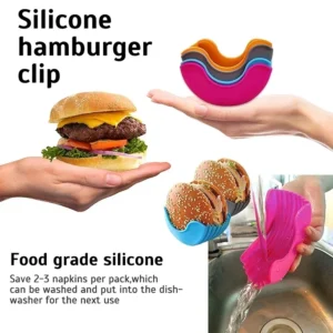 Reusable Burger Rack Useful Gadgets Silicone Frame Burger Tool Holder Shelf Storage Kitchen Home Organizer Box Tools Dining - Image 5