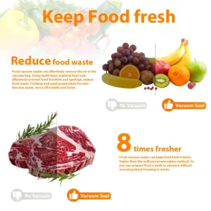 saengQ Vacuum Sealer Packaging Machine Food Vacuum Sealer With Free 10pcs Vacuum bags Household Vacuum Food - Image 4