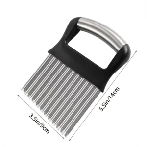 Stainless Steel Potato Chip Slicer Dough Vegetable Fruit Crinkle Wavy Kitchen Knife Cutter Chopper French Fry Maker Tools Gadget - Image 6