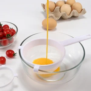 Plastic Fine Mesh Scoop Strainer Colander Flour Sieve with Handle Juice Tea Strainer Kitchen Accessories Handheld - Image 2