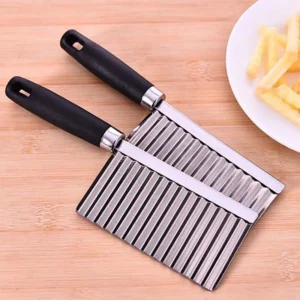 Potato Wavy Edged Knife Stainless Steel Kitchen Gadget Vegetable Fruit Cutting Tool Kitchen Accessories French fries machine - Image 3