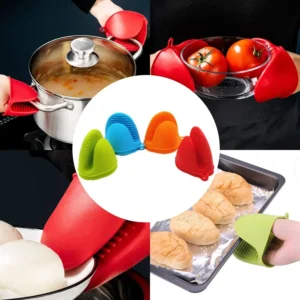 2pcs Silicone Cooking Pinch Grips Oven Mitts Potholder Mini Oven Gloves for Kitchen Cooking Baking Air Fryers Microwaves - Image 6