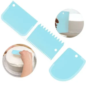 3PCS/Lot Cream Scraper Smoother DIY Cake Decorating Fondant Pastry Cutters Molds Kitchen Scrapers Baking Spatulas Tools - Image 5