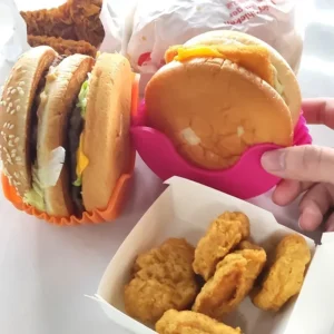 Reusable Burger Rack Useful Gadgets Silicone Frame Burger Tool Holder Shelf Storage Kitchen Home Organizer Box Tools Dining - Image 4