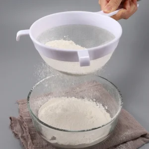 Plastic Fine Mesh Scoop Strainer Colander Flour Sieve with Handle Juice Tea Strainer Kitchen Accessories Handheld - Image 3