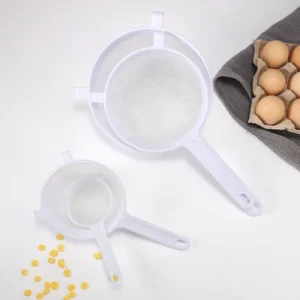 Plastic Fine Mesh Scoop Strainer Colander Flour Sieve with Handle Juice Tea Strainer Kitchen Accessories Handheld - Image 4