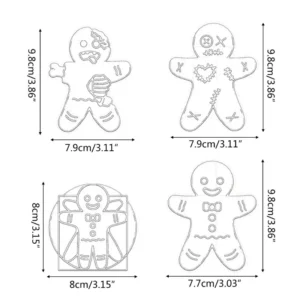 Plastic Gingerbread Man Cookie Mould Cartoon Christmas Biscuit Molds Cookie Press Molds DIY Kitchen Cookie Cutter - Image 6