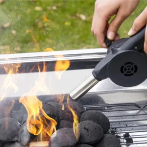 Outdoor Cooking BBQ Fan Air Blower For Barbecue Fire Bellows Hand Crank Tool For Picnic Camping Handheld Cooking Fan Tool - Image 5